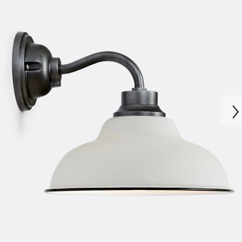 Rejuvenation Carson 8" Gooseneck Indoor Outdoor Wall Sconce Matte White